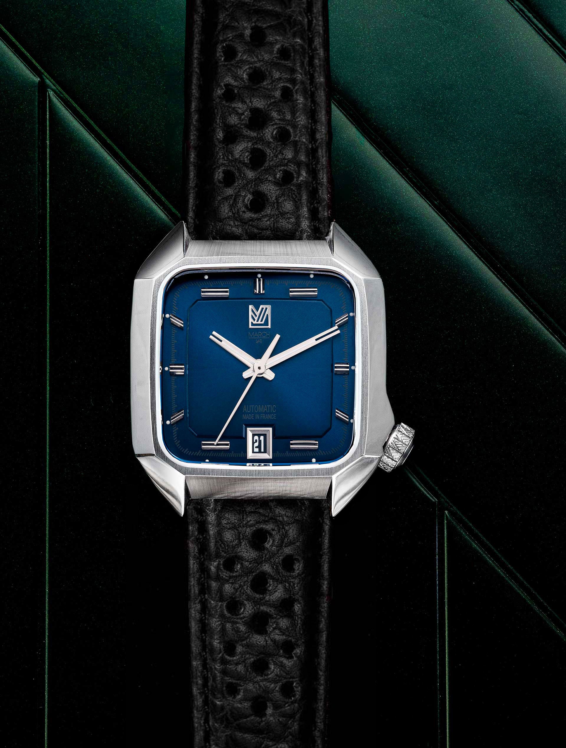 march-la-b-am2-slim-automatique-navy-36-mm-montre-homme-automatique image 3