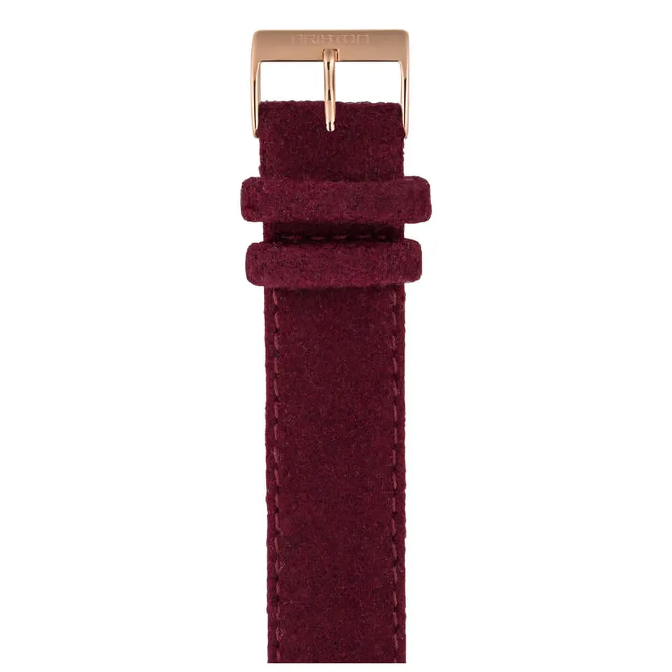 briston-bracelet-flanelle-bordeaux-20-mm-cuir-et-flanelle image 1