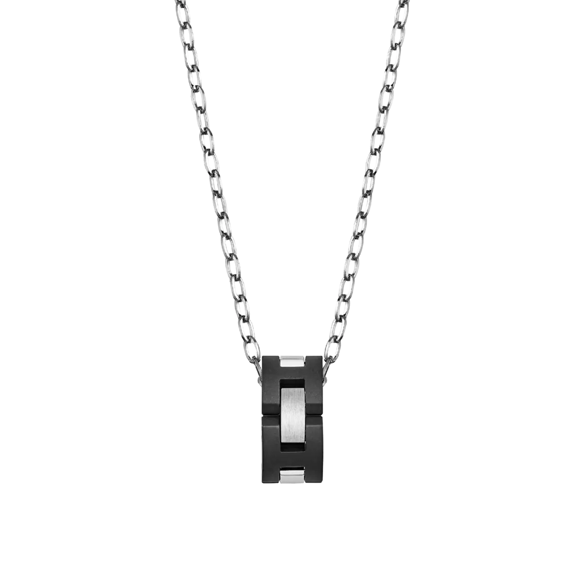 herbelin-cap-camarat-collier-homme-acier-et-c-ramique-noire image 1