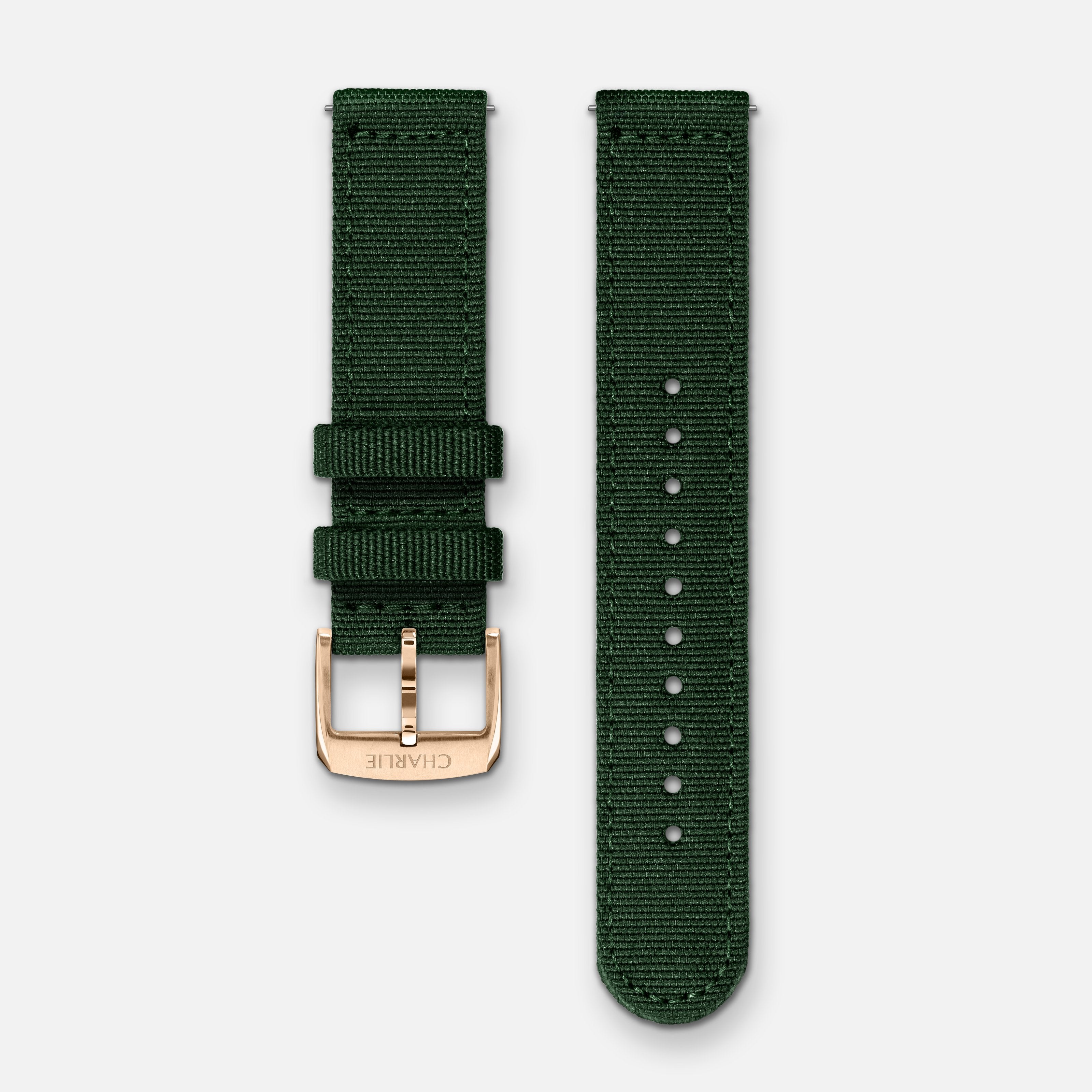 charlie-paris-bracelet-nylon-vert-20mm-interchangeable-sans-outil image 2