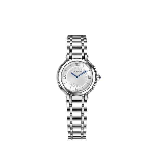 herbelin-galet-quartz-femme-tout-acier-cadran-guilloch-romain image 1