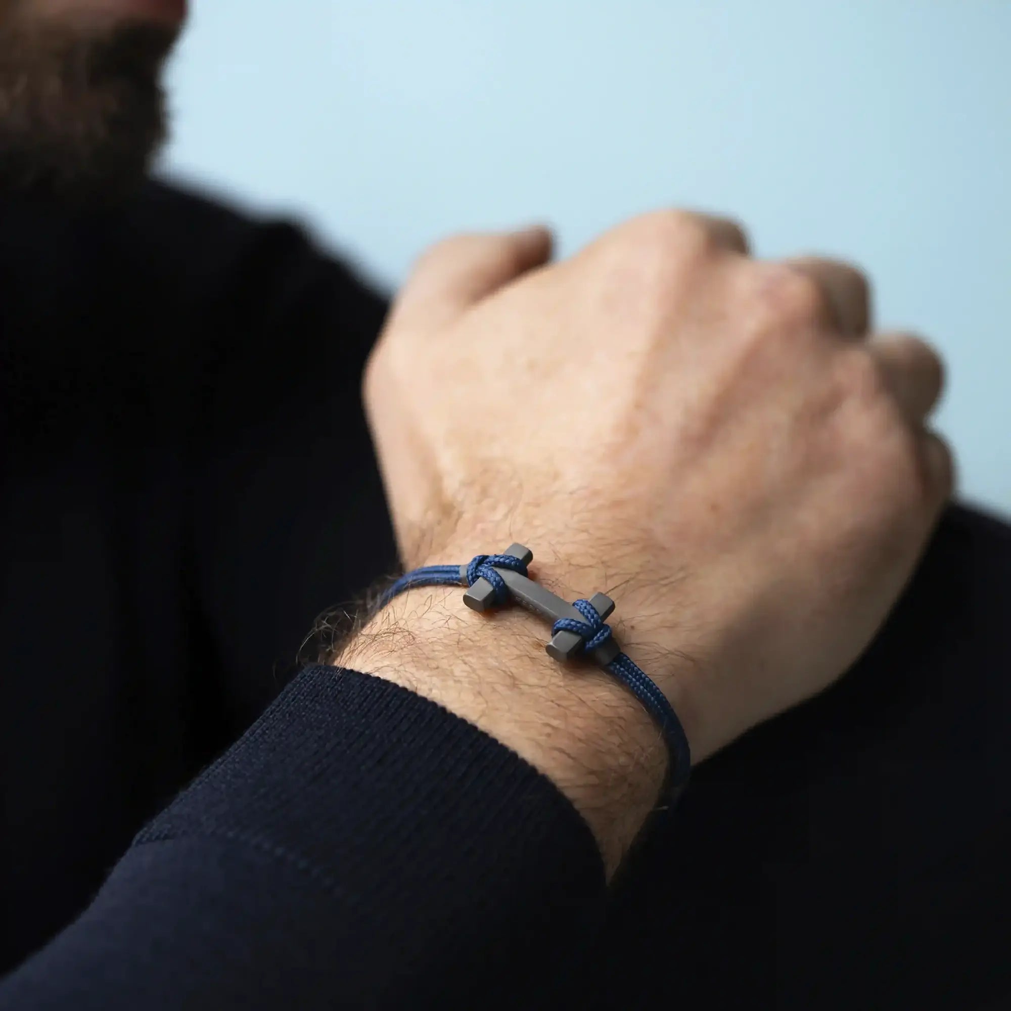 herbelin-amarrrage-bracelet-homme-titane-sabl-et-nylon-marine image 2