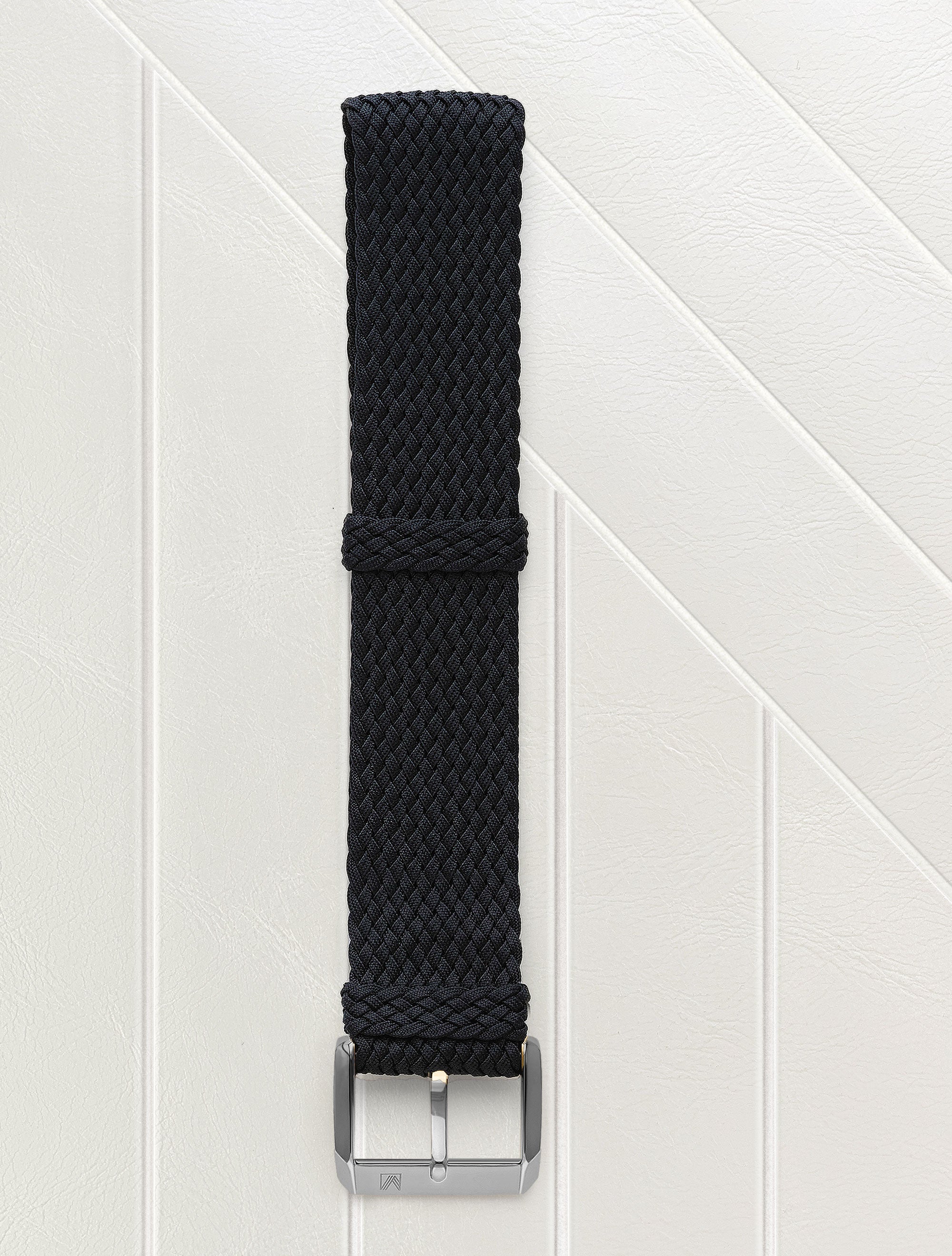 march-la-b-bracelet-tissu-perlon-noir-20-mm-interchangeable image 1
