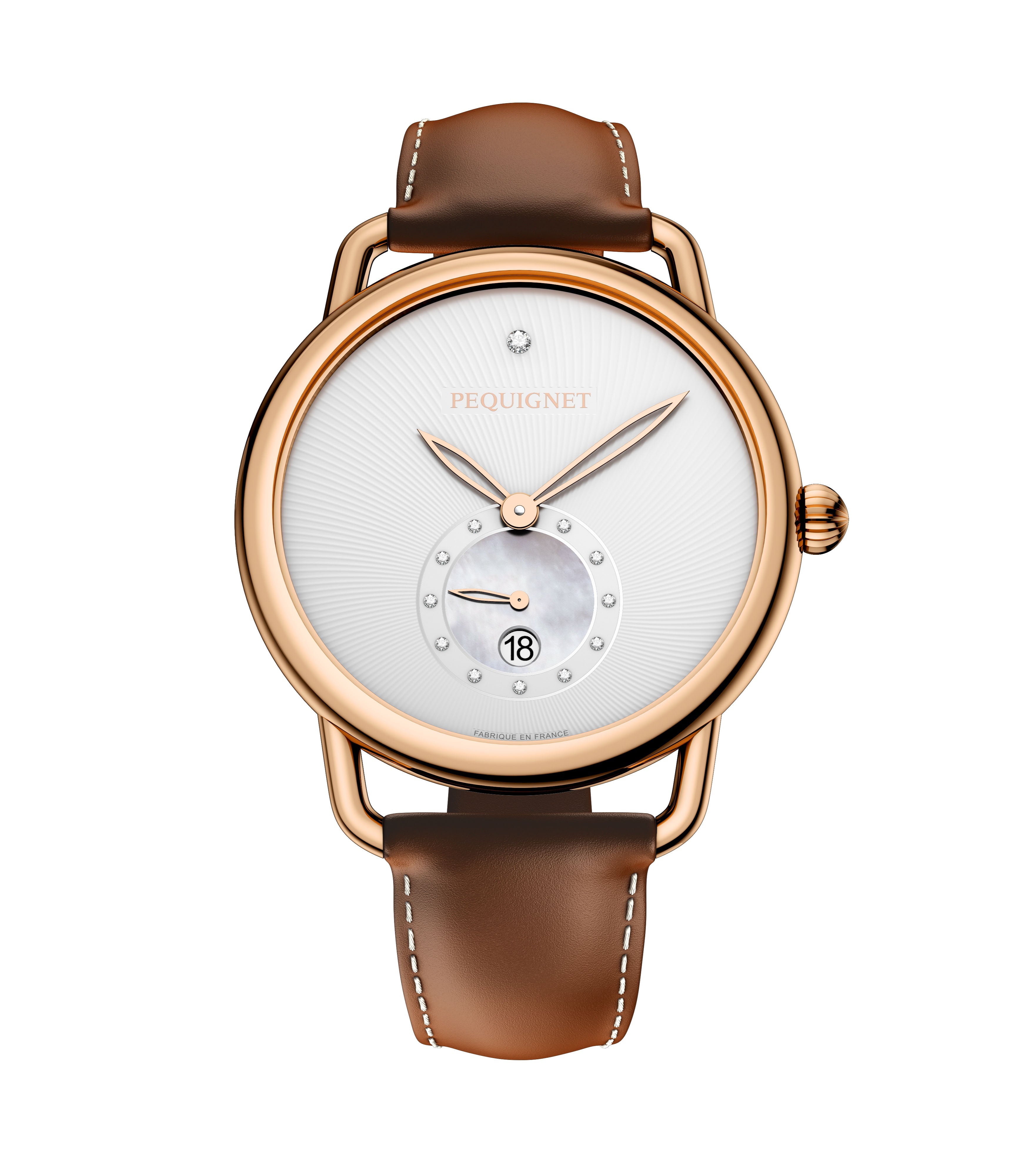 pequignet-equus-origine-montre-femme-or-rose-quartz-date image 3