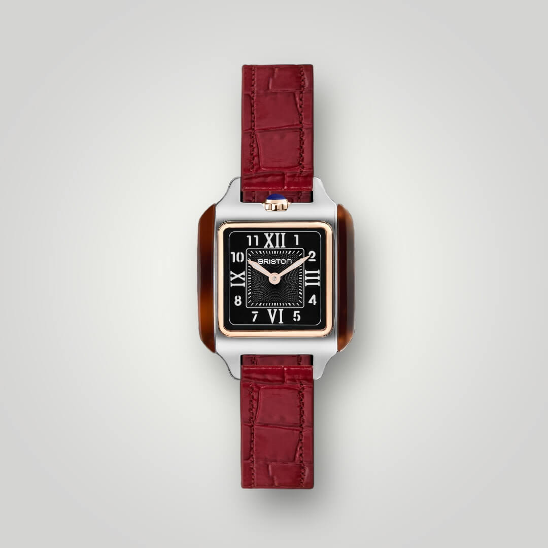 briston-bracelet-cuir-luxury-2-brins-12-mm-bordeaux-clubmaster-lady image 2