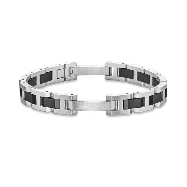 herbelin-bracelet-cap-camarat-acier-c-ramique-noire-bijou-homme image 1