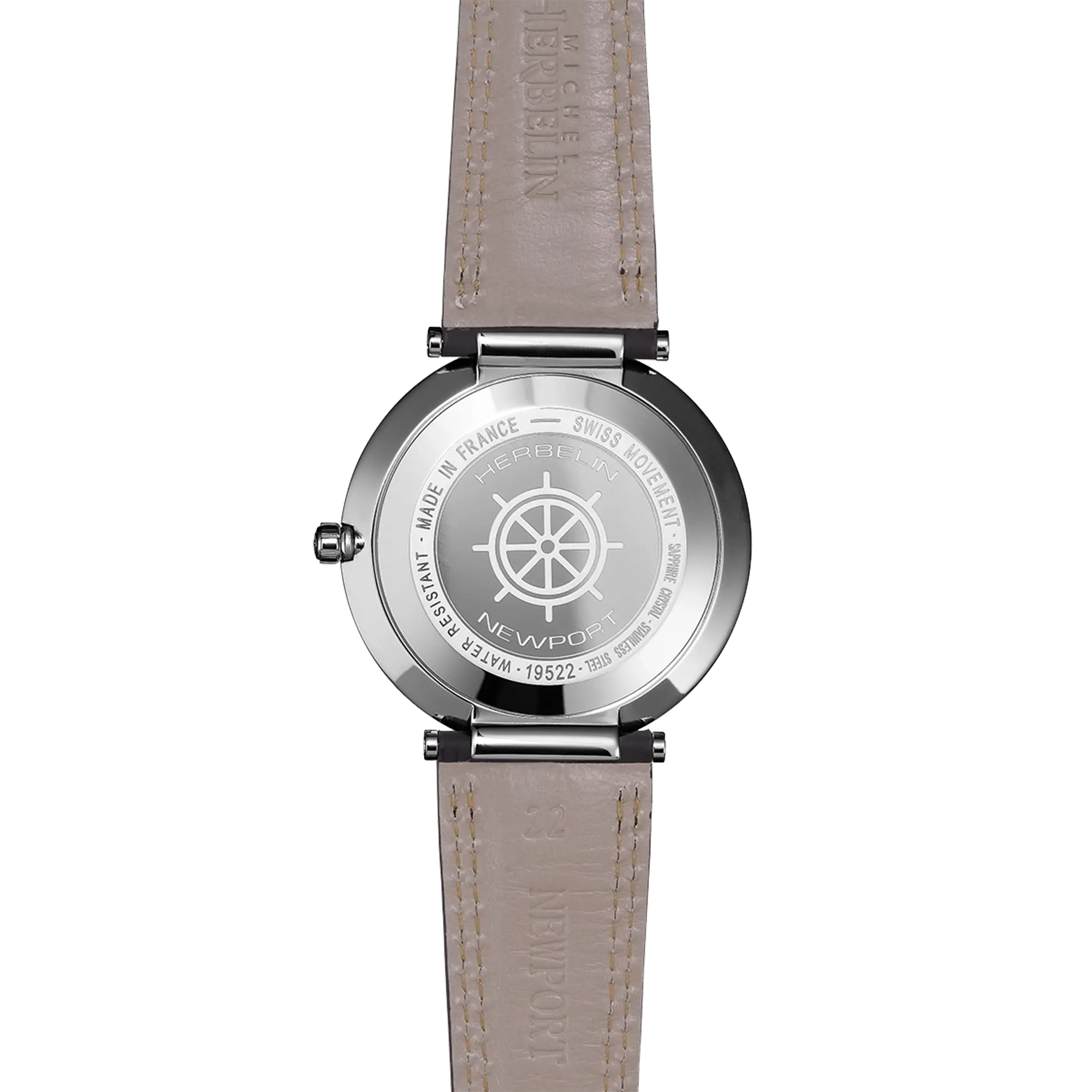 herbelin-newport-slim-bleu-anthracite-quartz-homme image 3