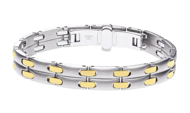 pequignet-bracelet-bijou-moorea-bracelet-acier-et-or-jaune-serti-de-diamant-con- image 1