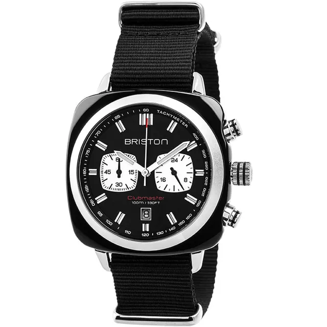 briston-clubmaster-sport-chronographe-42-mm-ac-tate-noir-noir image 1
