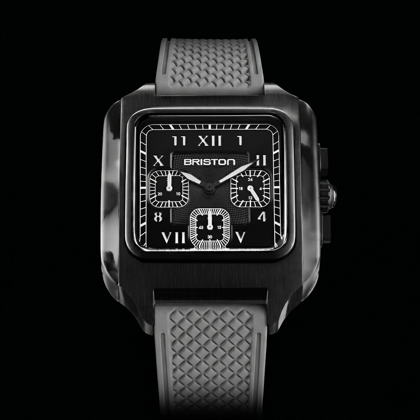briston-bracelet-caoutchouc-fkm-gris-20-mm-rubber-mat image 3
