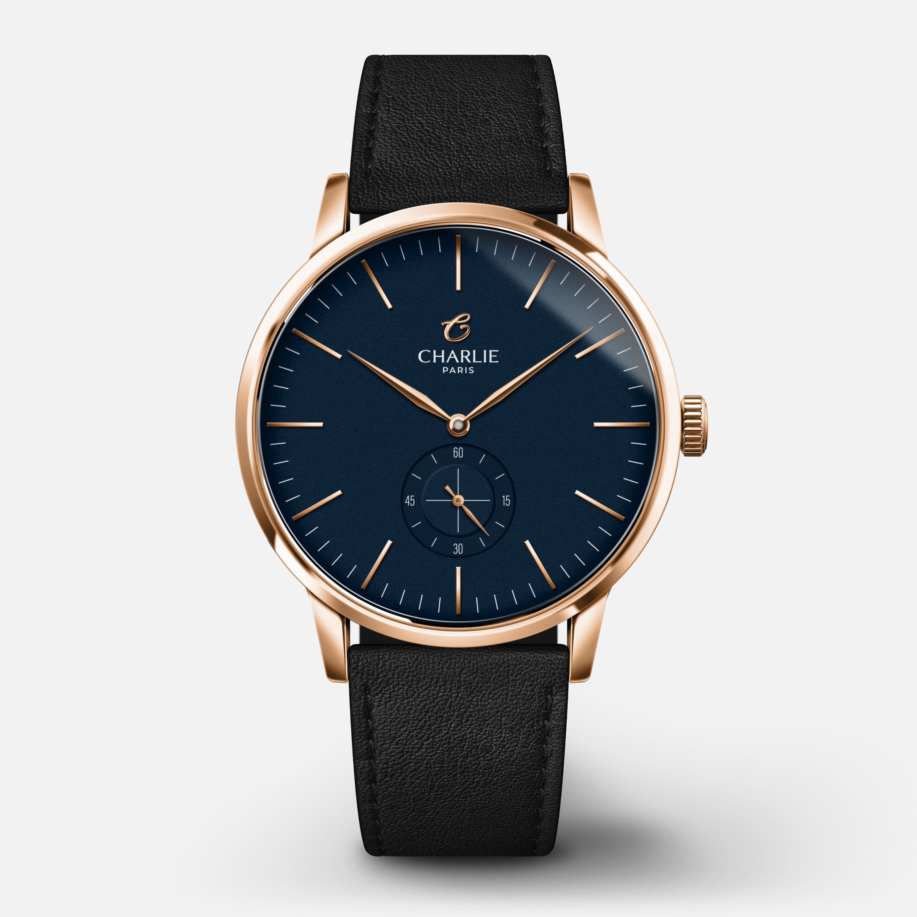 charlie-paris-horizon-montre-quartz-homme-dor-rose-et-bleu-39mm image 5