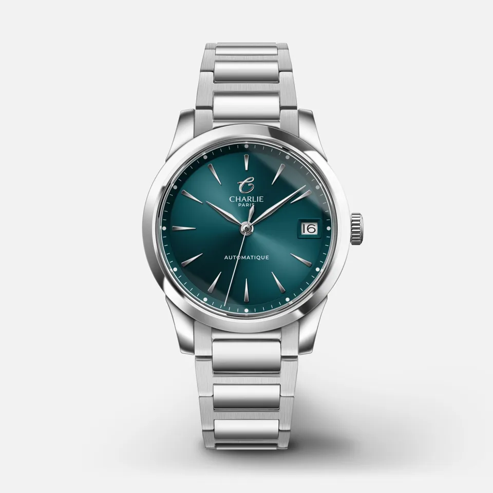 charlie-paris-aurore-date-montre-femme-automatique-34-mm-paon-acier image 1