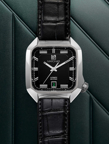 march-la-b-am2-automatique-black-39-mm-montre-octogonale-homme image 2