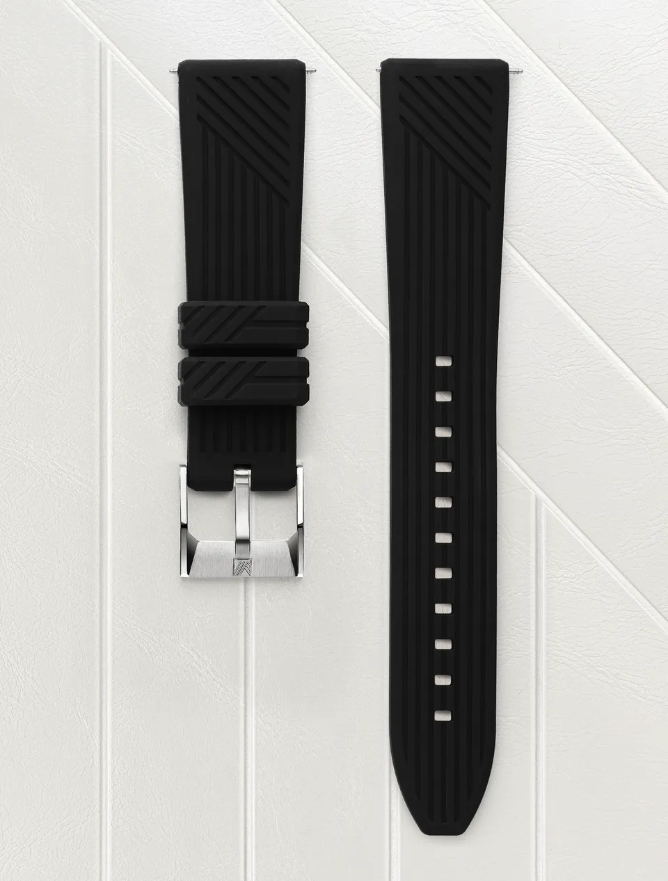 march-la-b-bracelet-silicone-signature-noir-20-mm image 1