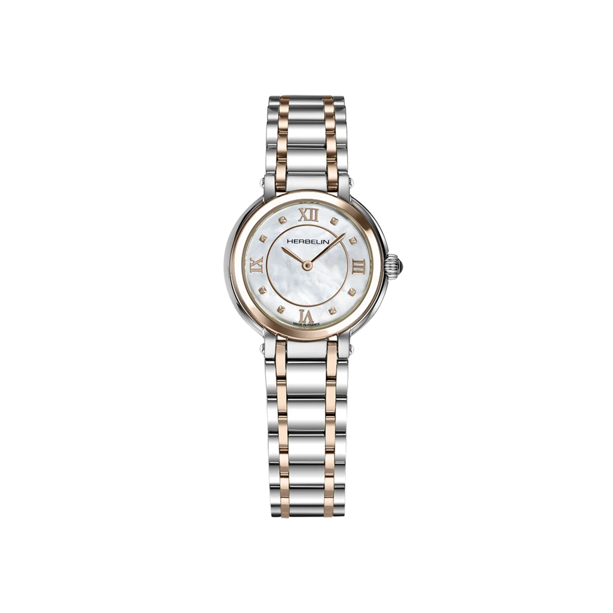 herbelin-galet-quartz-montre-femme-pvd-or-rose-zirconium image 1