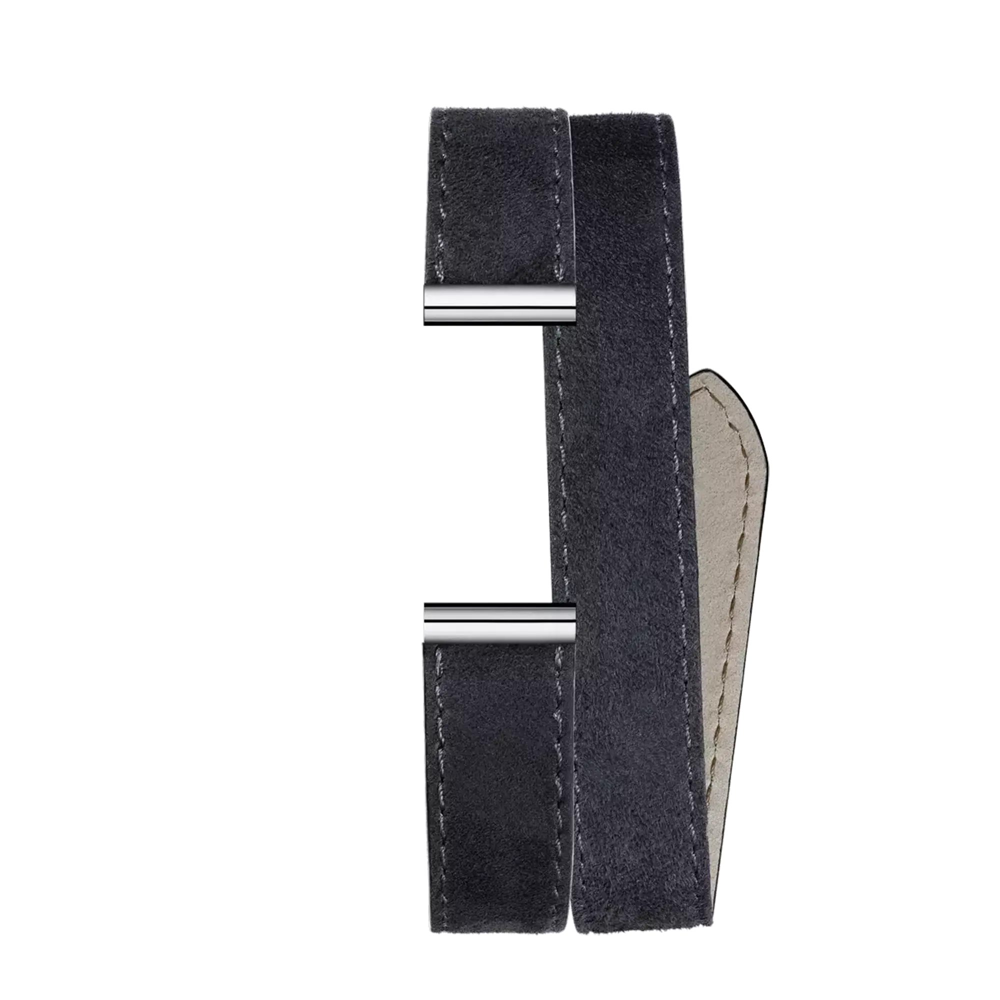 herbelin-antar-s-bracelet-double-tour-cuir-velours-kid-anthracite image 1