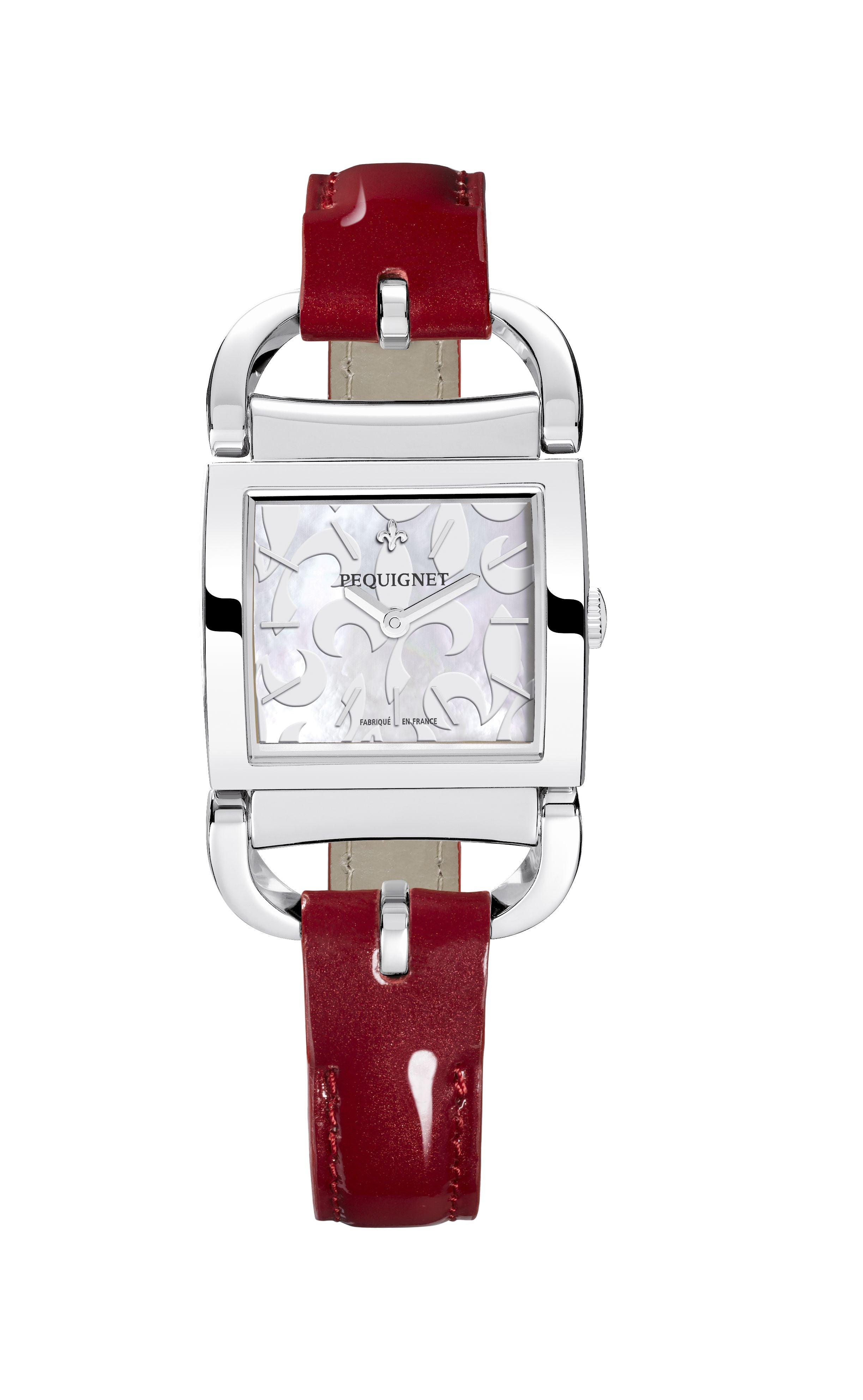 pequignet-equus-attelage-montre-femme-nacre-fleur-de-lys-quartz image 4