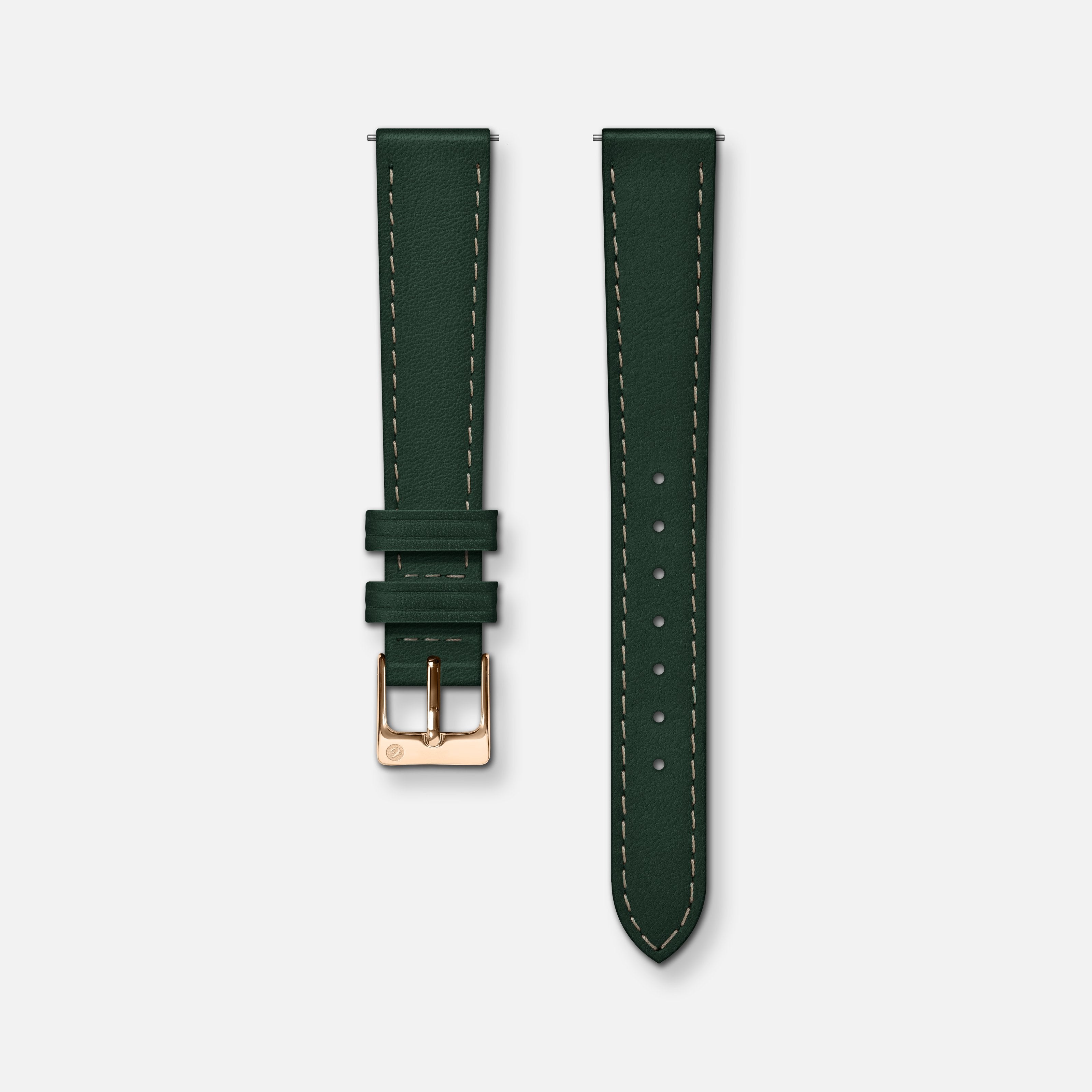 charlie-paris-bracelet-cuir-vert-14mm-boucle-ardillon-interchangeable image 1