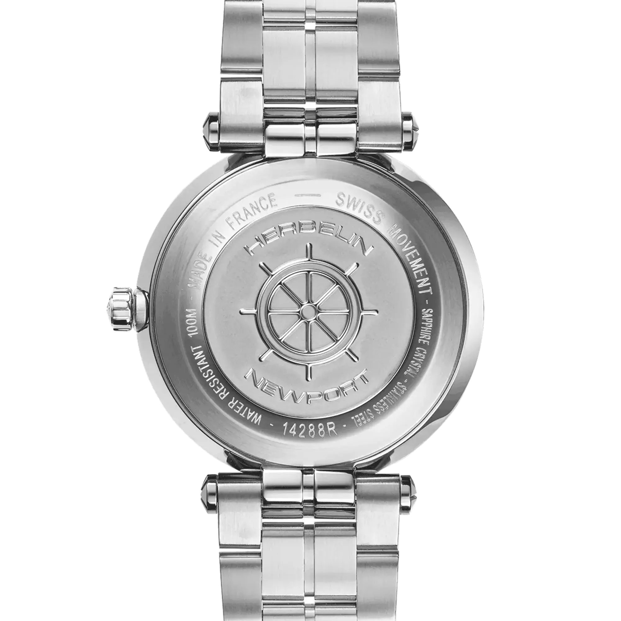herbelin-newport-quartz-date-montre-femme-acier-cadran-bleu image 4