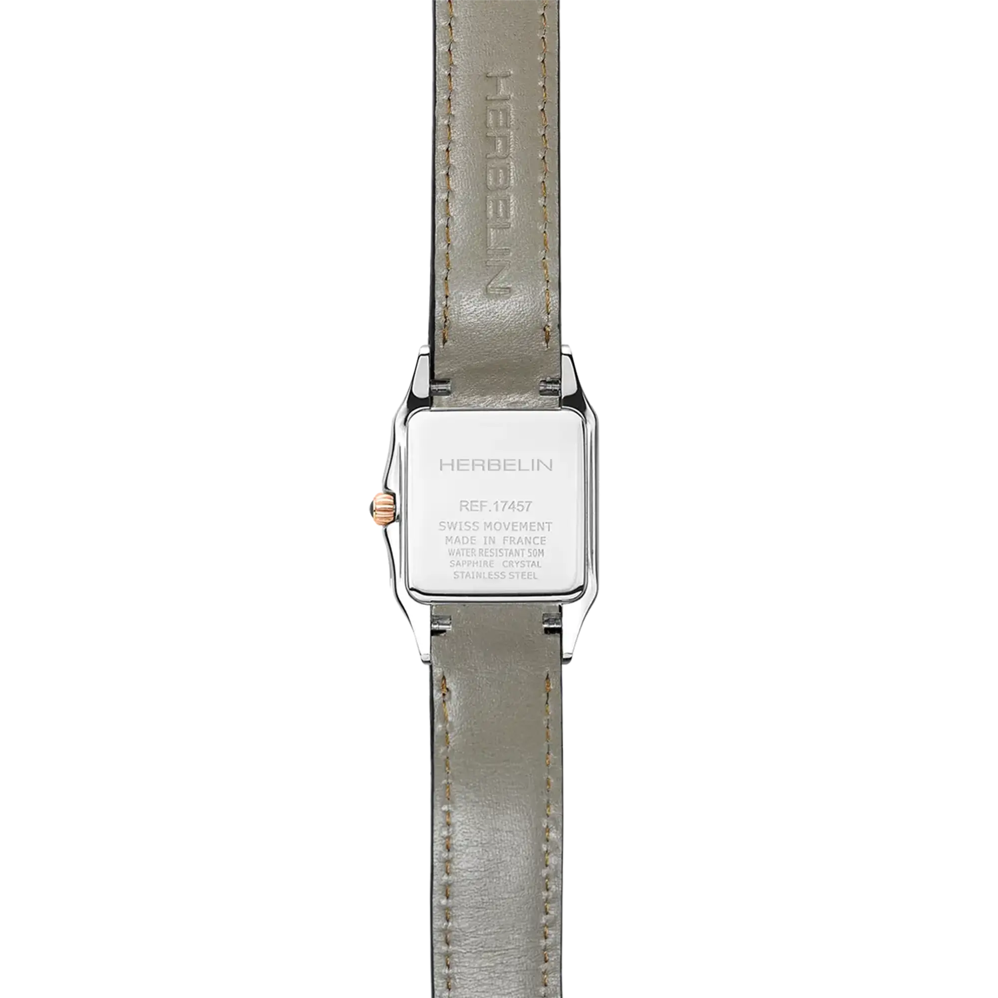 herbelin-luna-quartz-montre-femme-pvd-or-rose-cuir-noir image 4