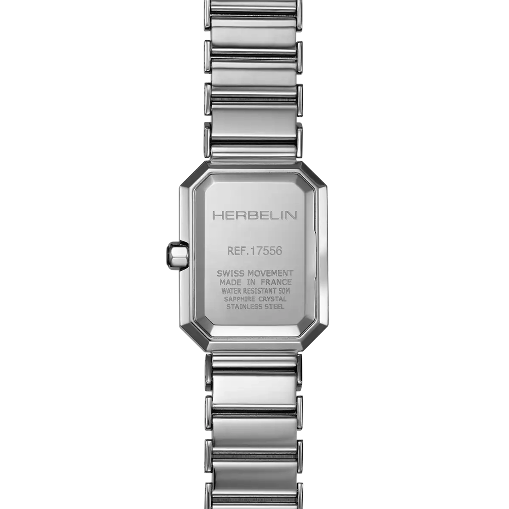 herbelin-octog-ne-quartz-femme-nacre-noire-acier-316l image 4