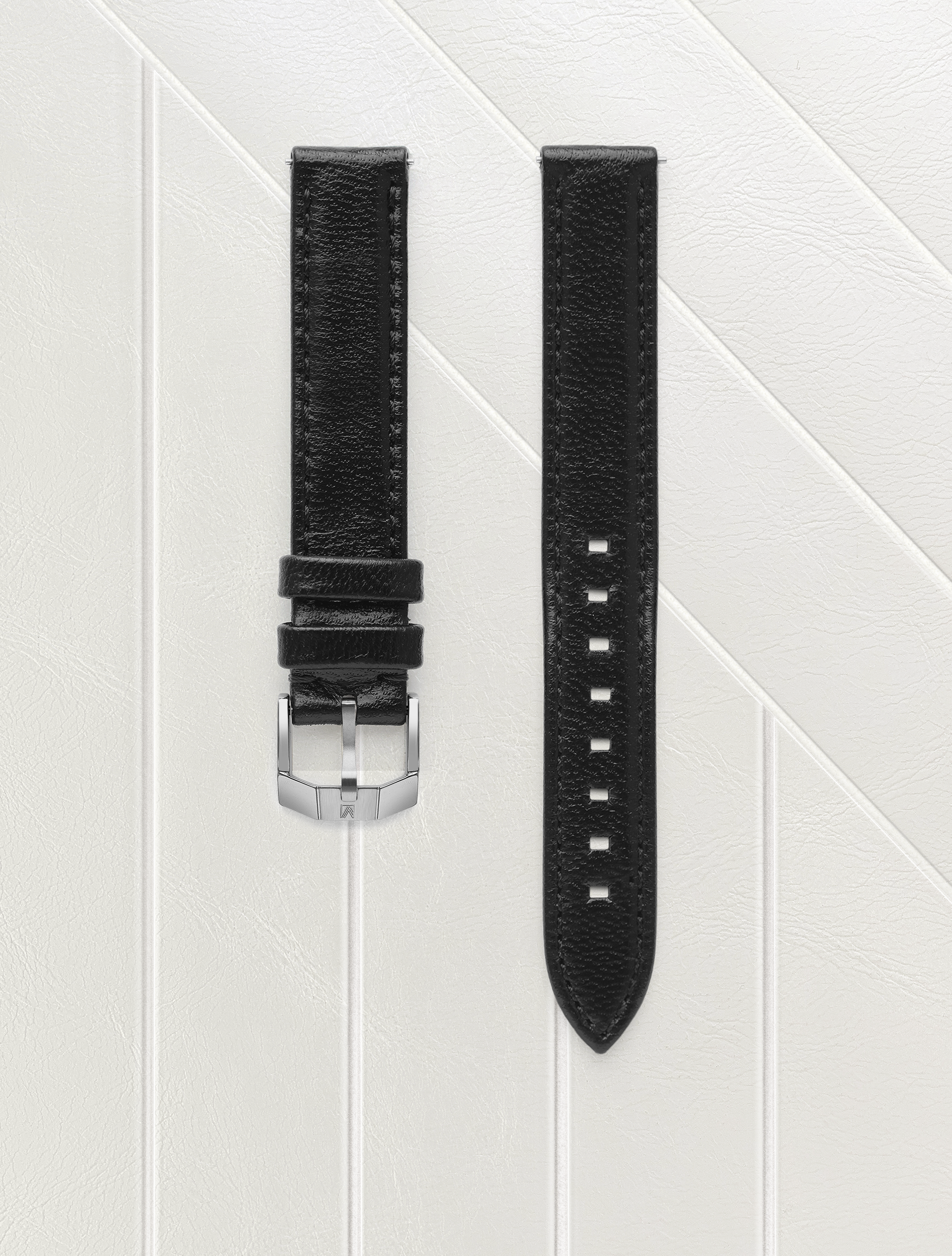 march-la-b-bracelet-chevreau-noir-14mm-bracelet-de-montre-interchangeable-en-cui image 1