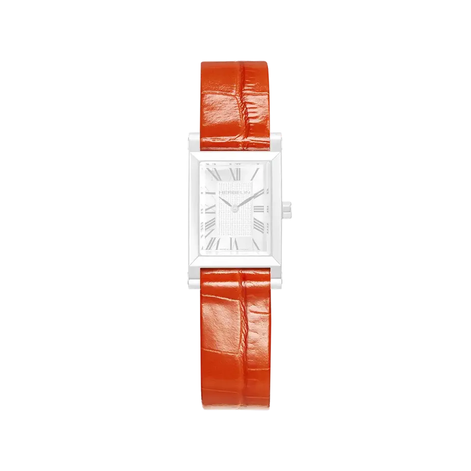 herbelin-antar-s-bracelet-fa-on-croco-orange-cuir-composant-interchangeable image 1