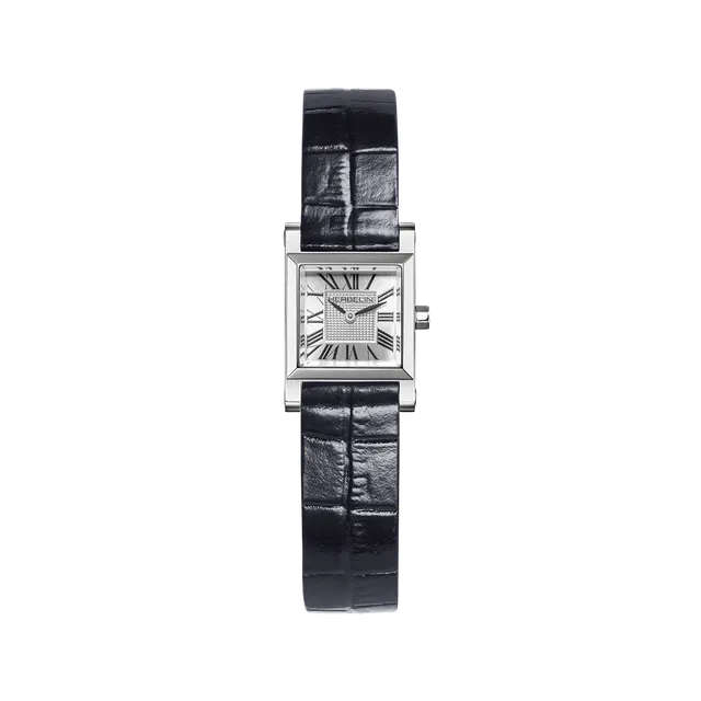 herbelin-antar-s-quartz-carr-montre-femme-acier-cuir-bleu image 1