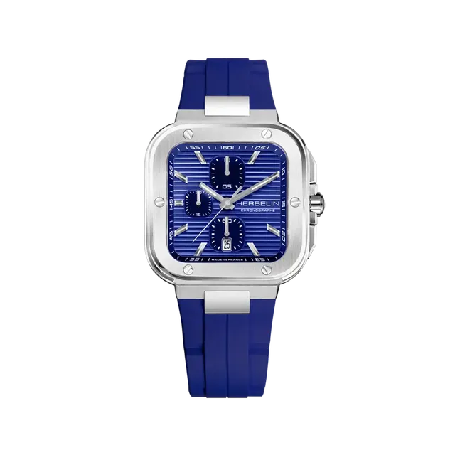 herbelin-cap-camarat-square-chronographe-bleu-fkm-bleu-homme image 1