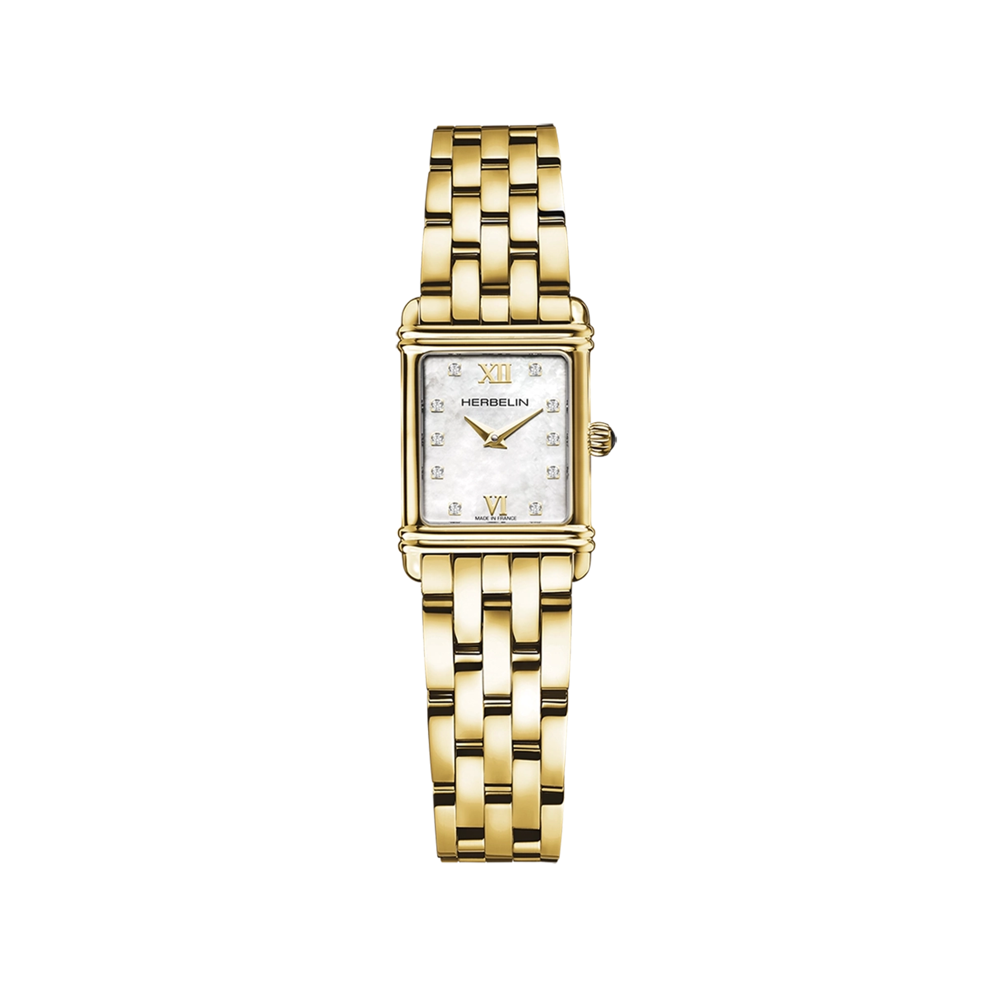herbelin-art-d-co-quartz-femme-pvd-or-jaune-zirconium image 1