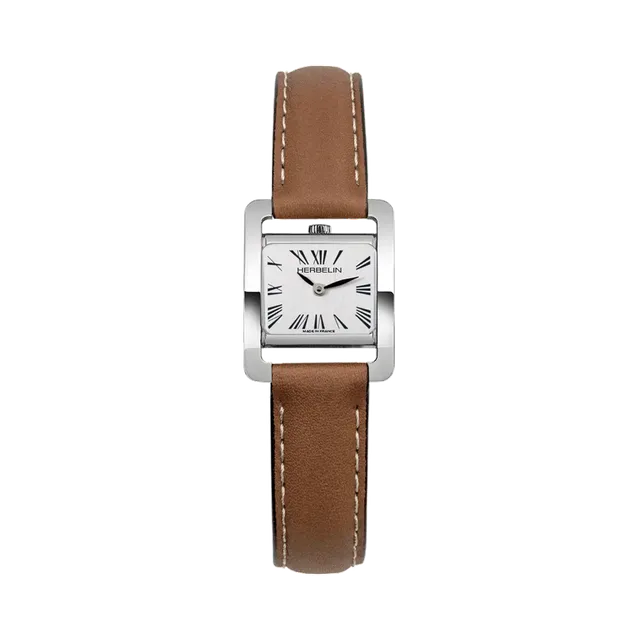 herbelin-ve-avenue-montre-femme-quartz-acier-cuir-brun image 1