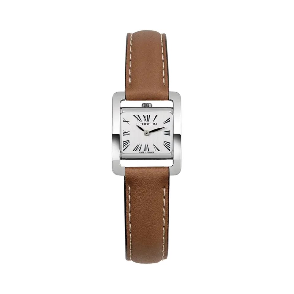 herbelin-ve-avenue-montre-femme-quartz-acier-cuir-brun image 1