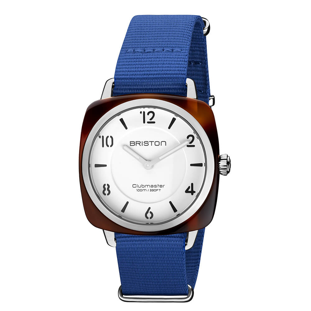 briston-clubmaster-classic-bracelet-type-nato-18-mm-bleu-lectrique image 2