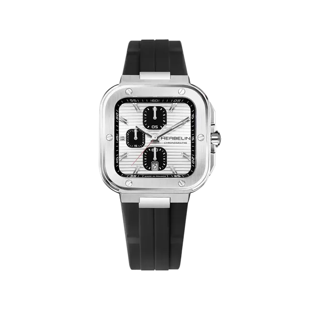 herbelin-cap-camarat-square-chrono-montre-homme-quartz-acier image 1