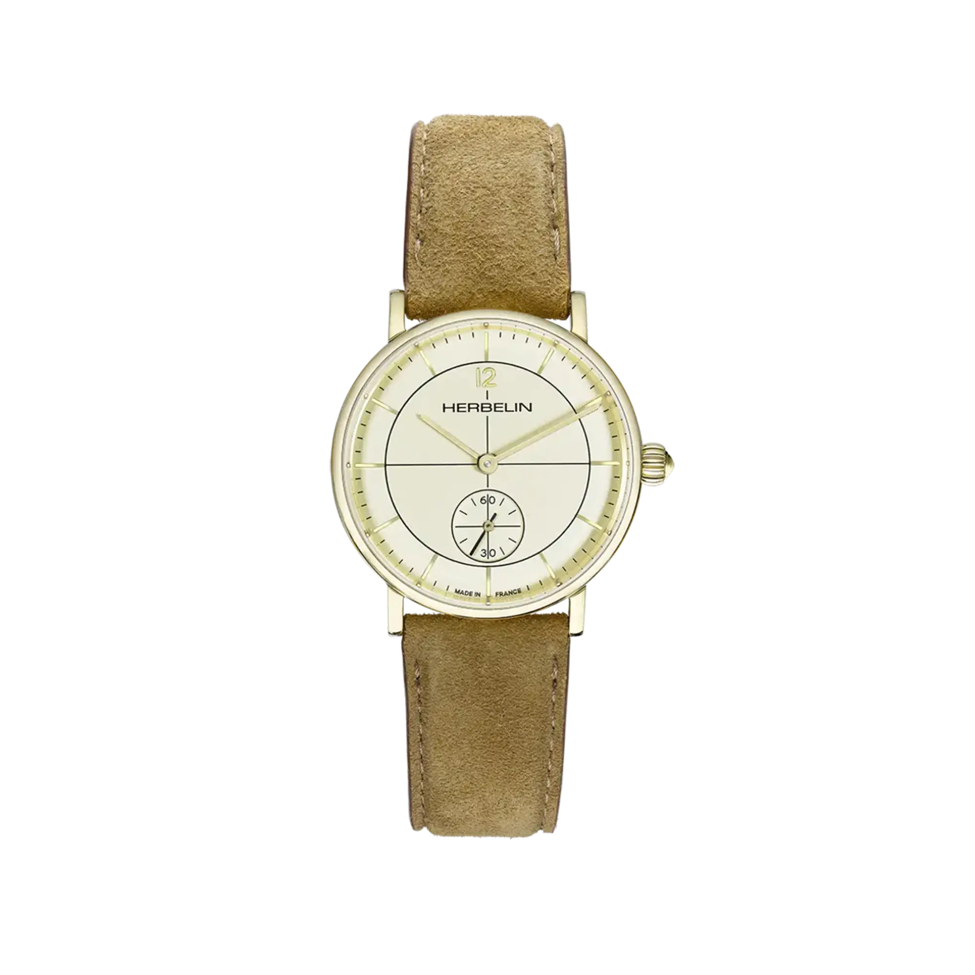 herbelin-inspiration-petite-seconde-femme-dor-cuir-su-d-32-mm image 1