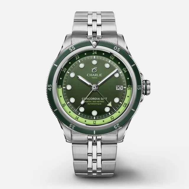 charlie-paris-concordia-gmt-montre-automatique-40mm-sauge image 1