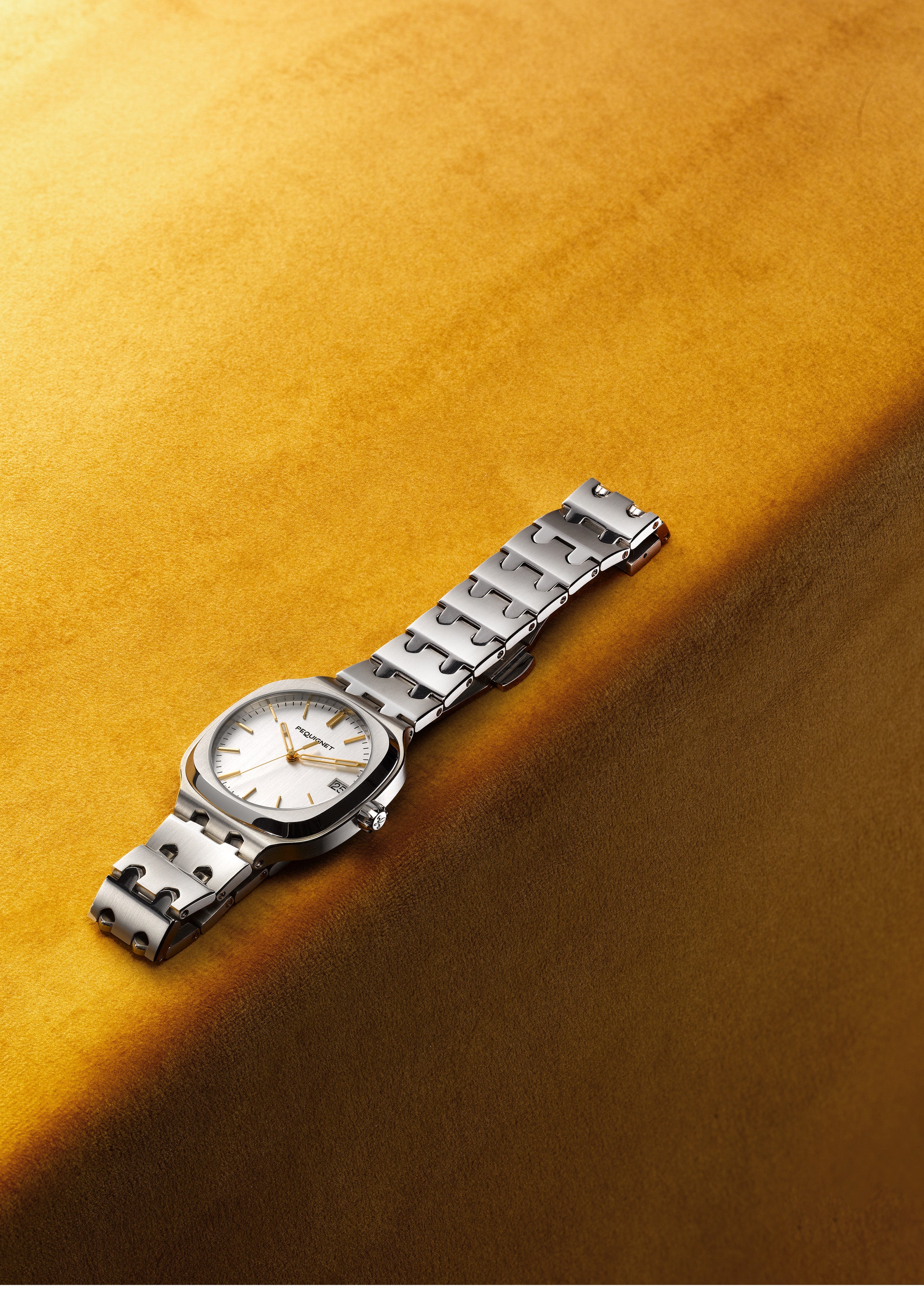 pequignet-concorde-40-mm-montre-femme-acier-cadran-argent-index-dor-s image 5