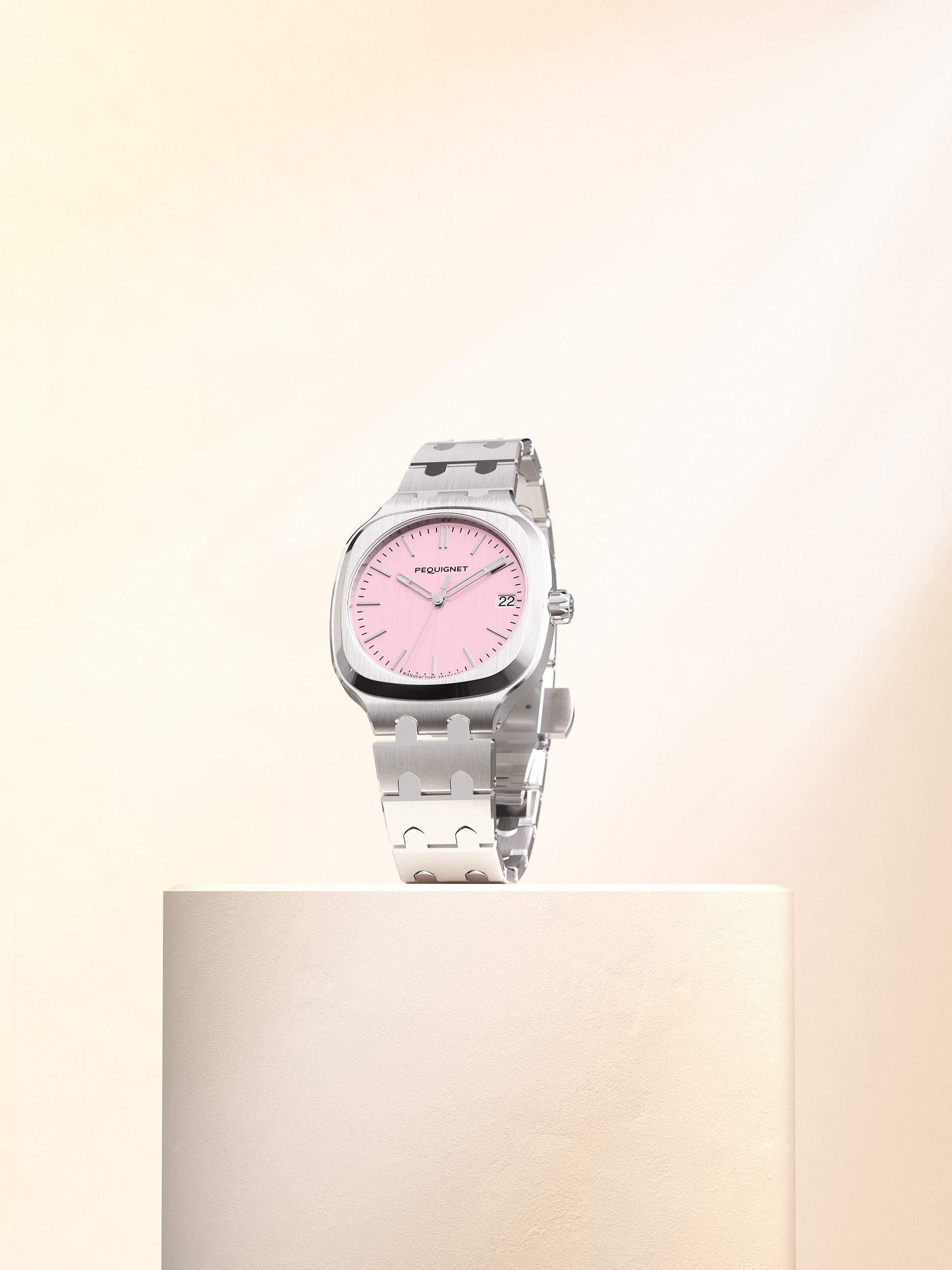 pequignet-concorde-36-mm-rose-sport-chic-montre-femme-acier image 7