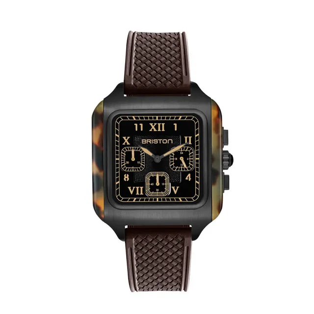 briston-streamliner-kennedy-chrono-safari-noir-mat-38-5-mm-quartz image 1