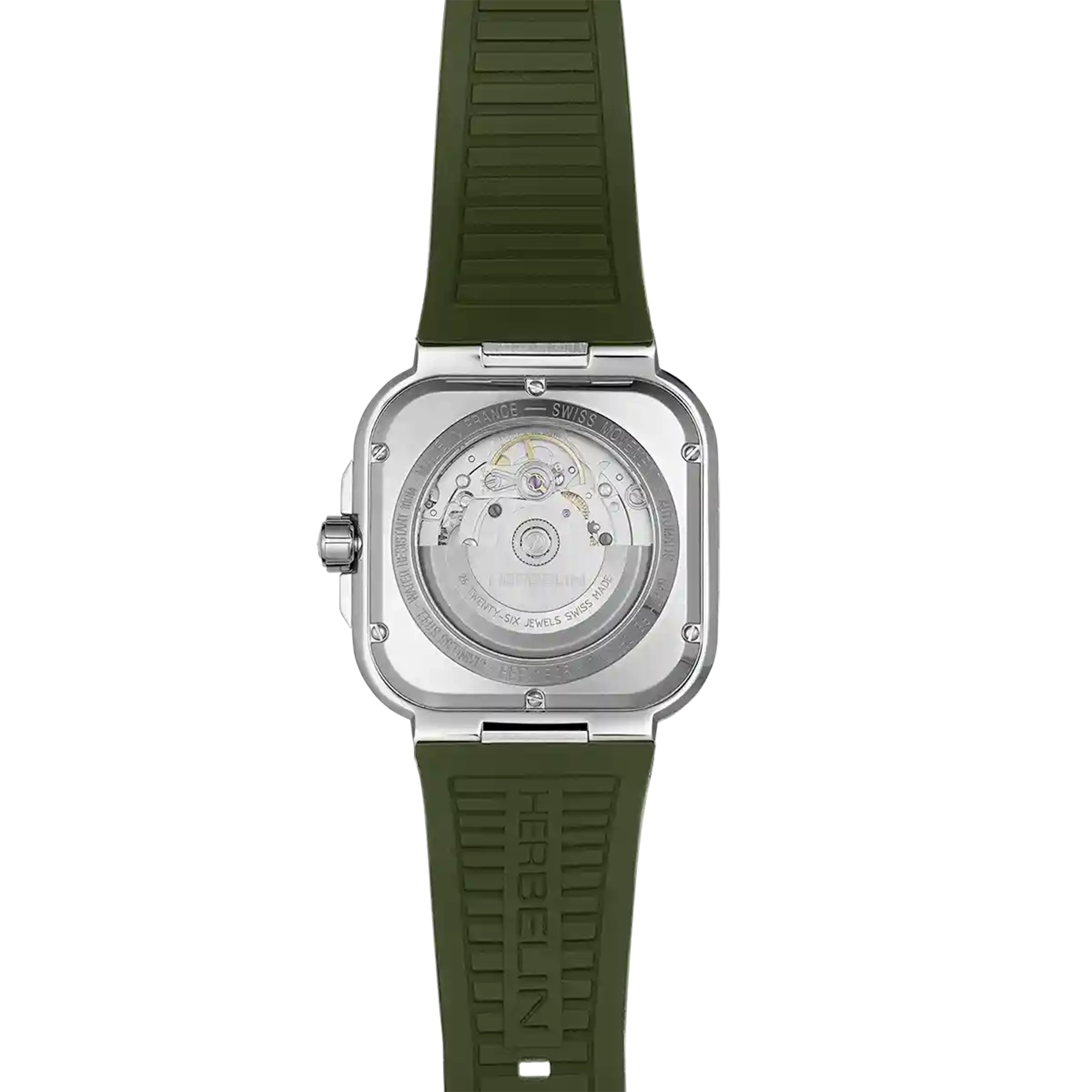 herbelin-cap-camarat-square-automatique-montre-homme-39mm-kaki-acier image 4