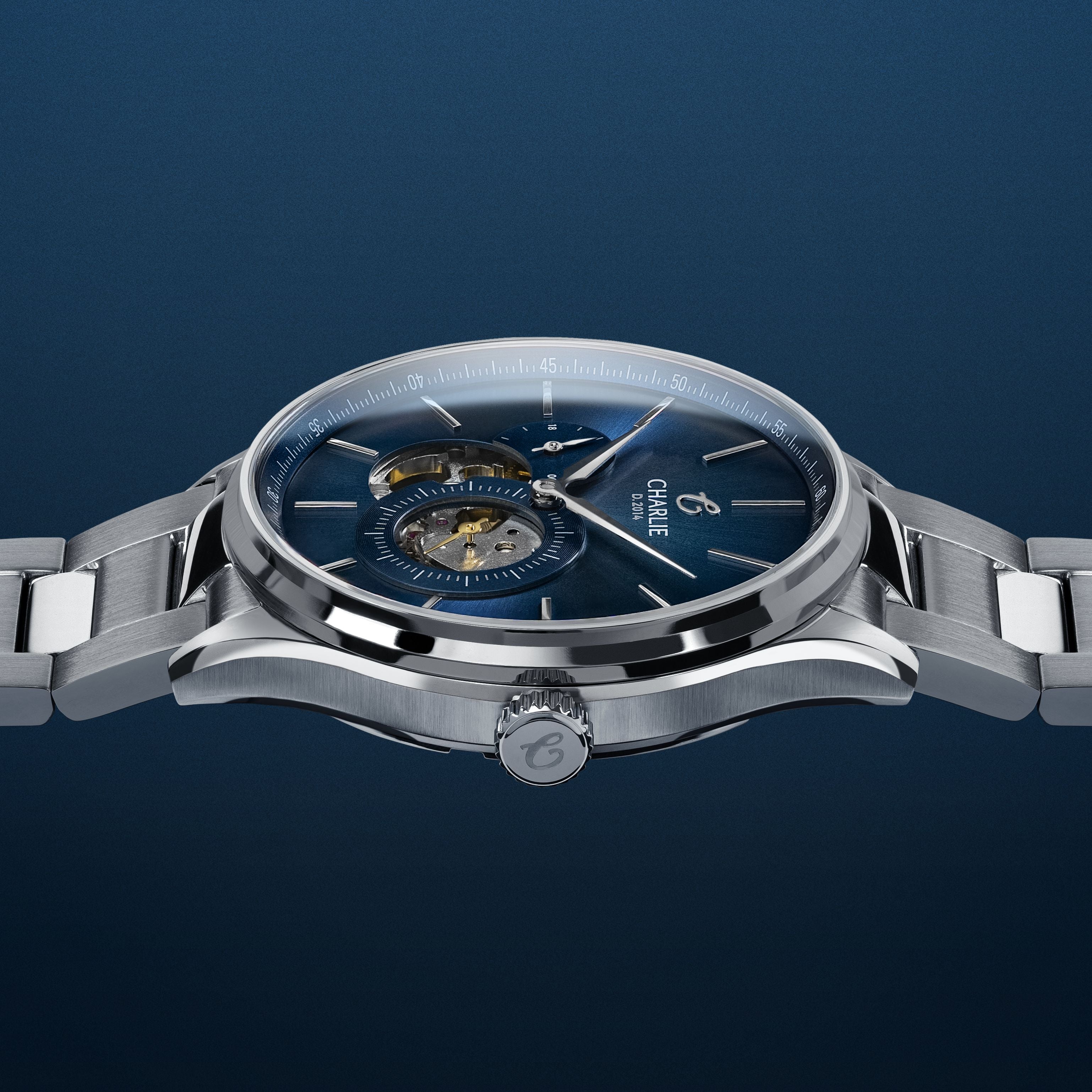 charlie-paris-initial-dition-anniversaire-10-ans-montre-automatique-homme-bleu-s image 4