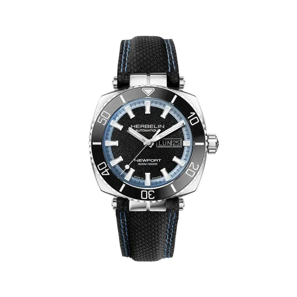 herbelin-newport-diver-automatique-montre-plong-e-rehaut-bleu-homme image 1