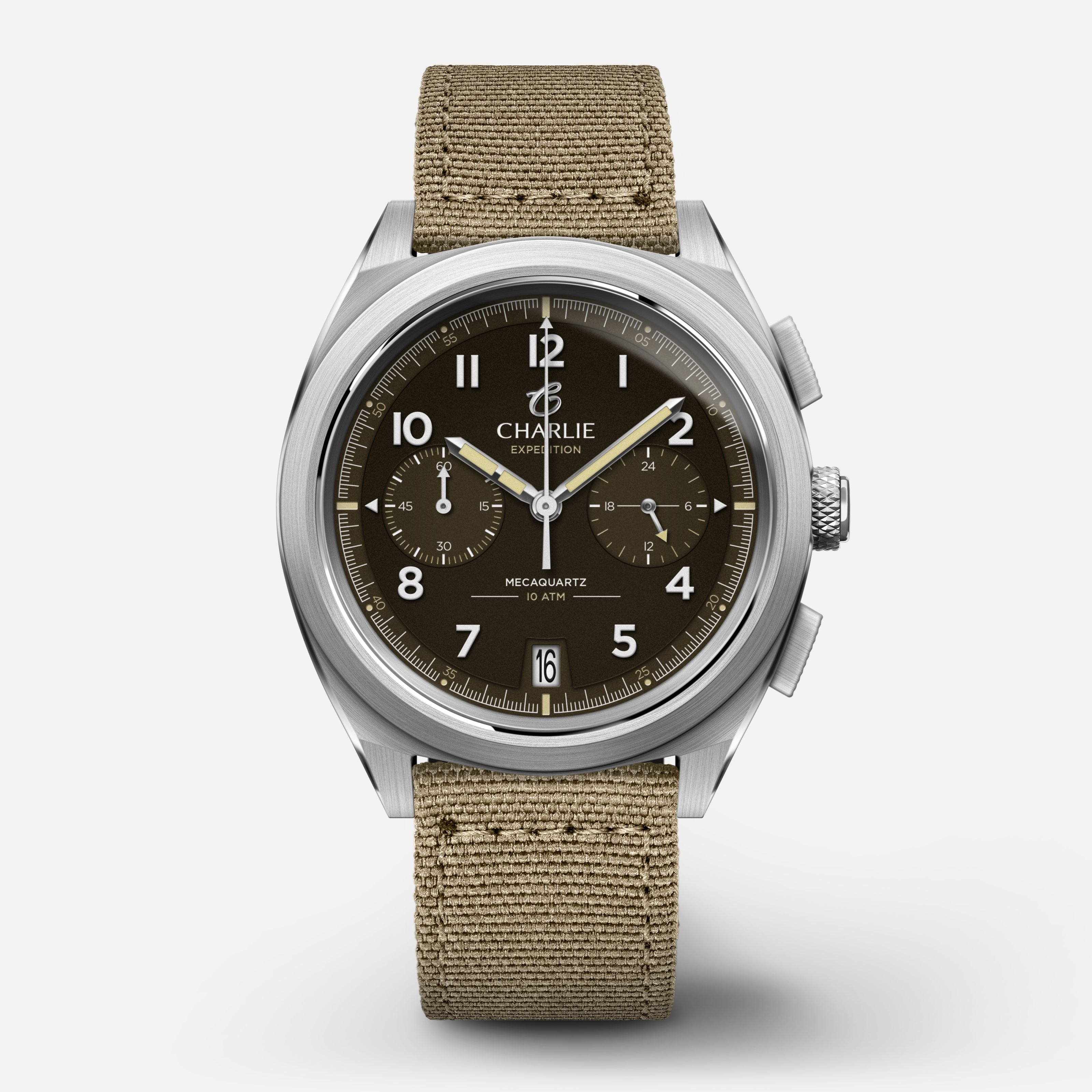charlie-paris-gr-chronographe-brun-39mm-montre-field-homme image 1