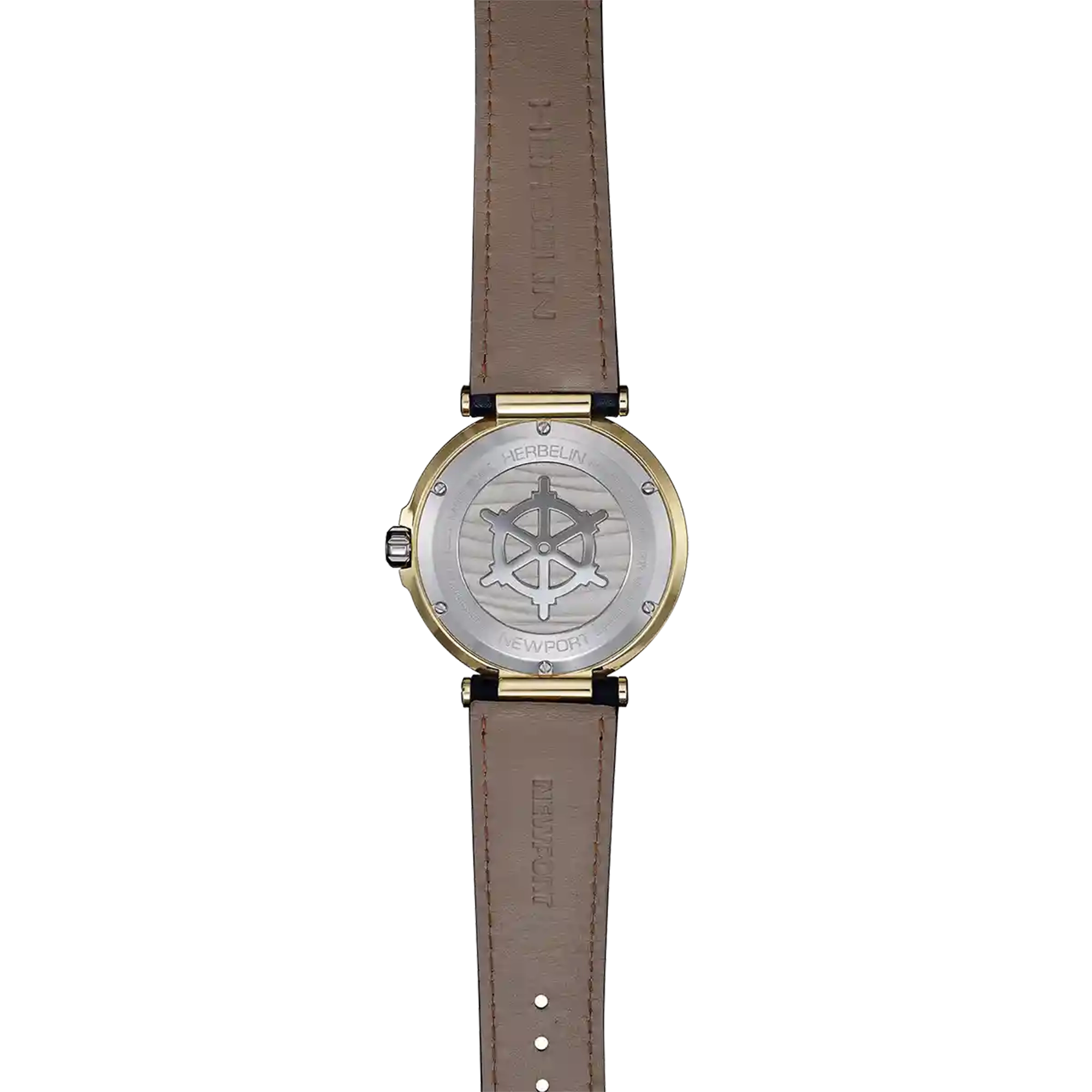 herbelin-newport-montre-quartz-homme-40-5-mm-acier-bicolore-cuir-bleu image 4