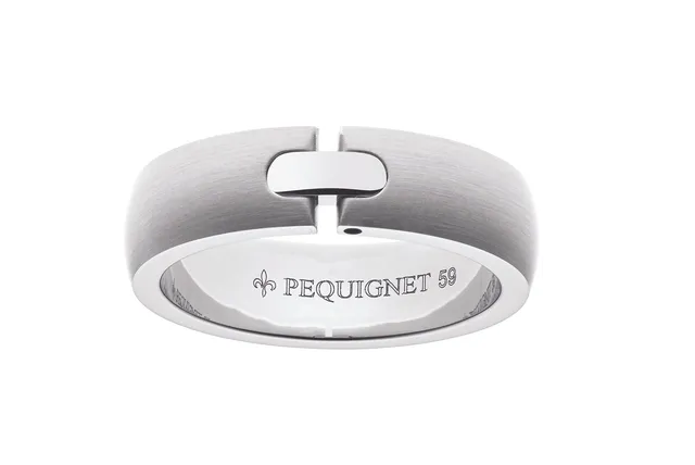 pequignet-moorea-bague-acier-or-jaune-et-diamant-bijou-femme image 1