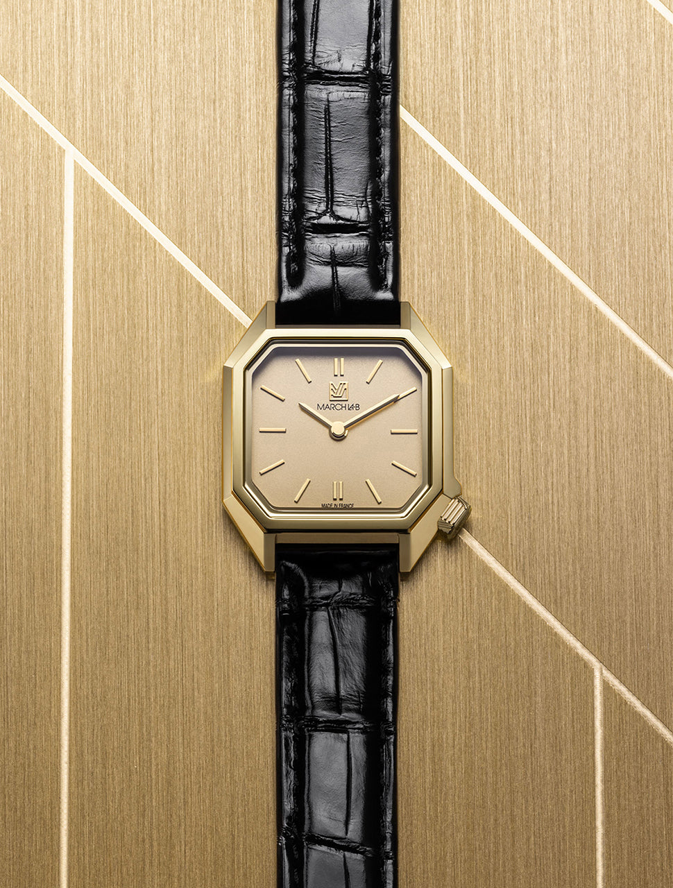 march-la-b-lady-mansart-montre-femme-golden-hour-plaqu-or-26-mm image 1