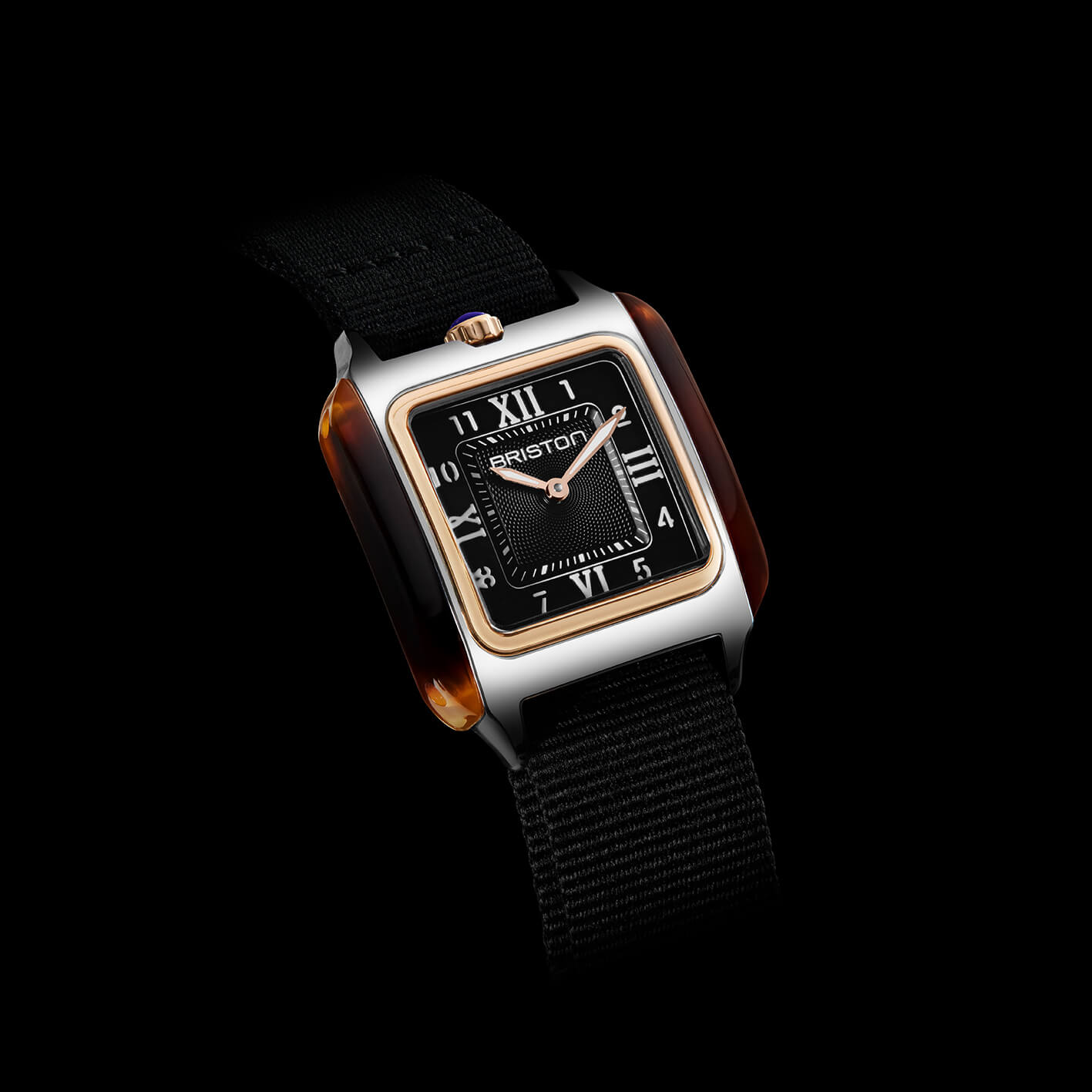 briston-streamliner-kennedy-hm-30-mm-rose-gold-noir-quartz image 2