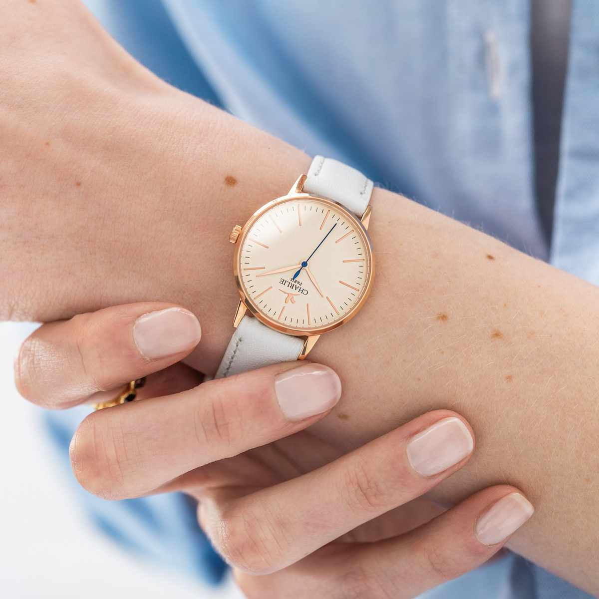 charlie-paris-bracelet-montre-cuir-lisse-cru-14mm image 2