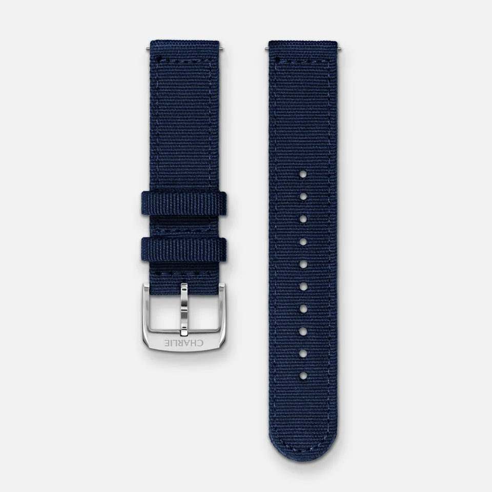 charlie-paris-bracelet-nylon-bleu-20-mm-bracelet-montre-interchangeable image 1