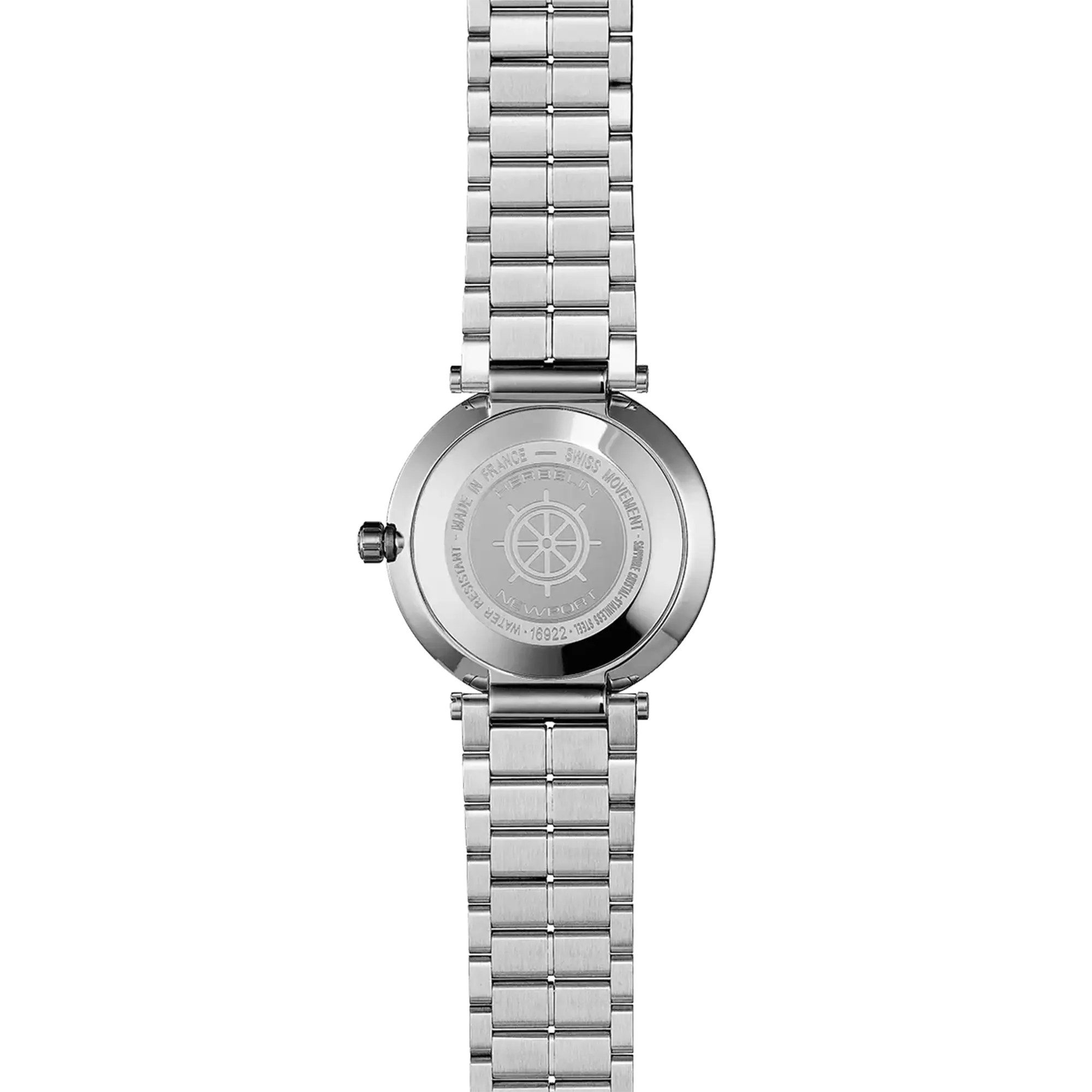 herbelin-newport-slim-femme-acier-316l-nacre-blanche-quartz image 4